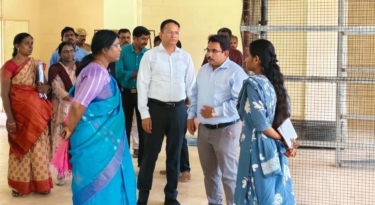 வாக்கு எண்ணும் மையம் ஆய்வு